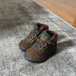 Timberland Kids Brown and Green Boots